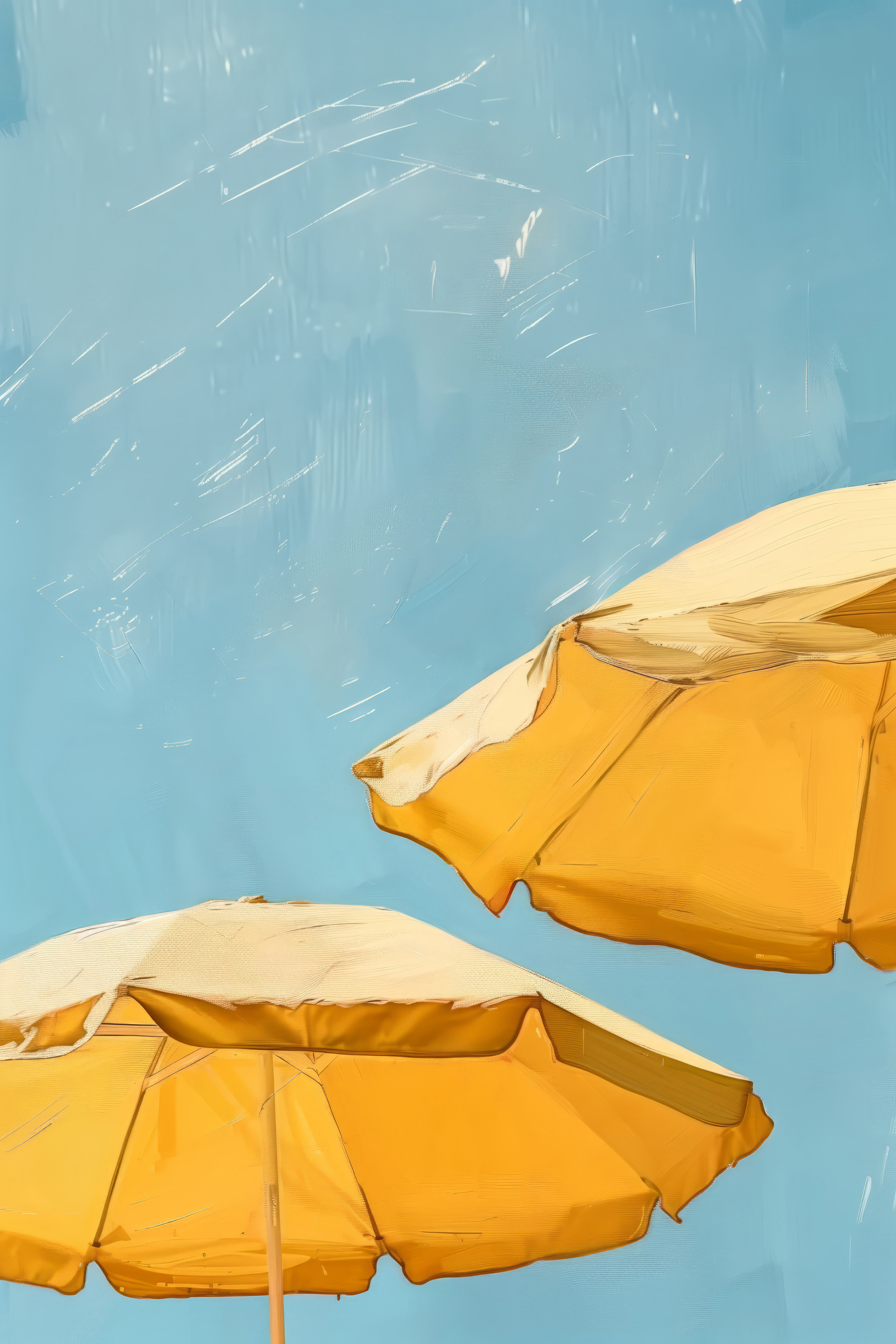 Group of yellow umbrellas Group of yellow umbrellas