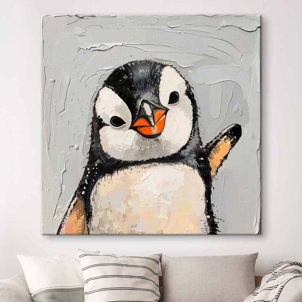 Painting of a penguin Painting of a penguin