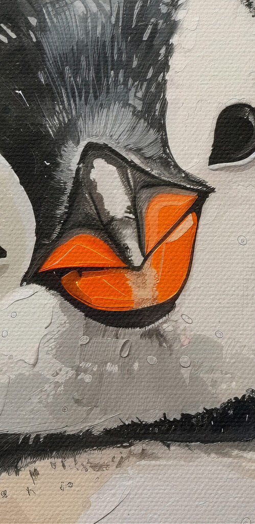 Painting of a penguin Painting of a penguin