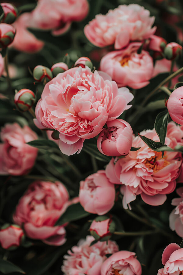 Group of pink flowers Group of pink flowers