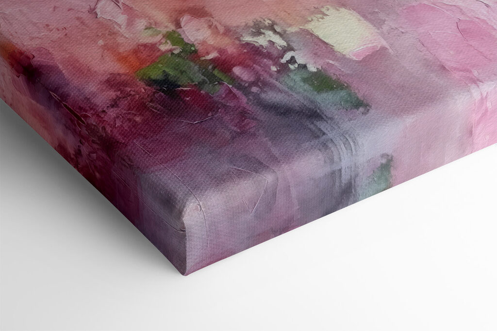 Painting of flowers on a white surface Painting of flowers on a white surface