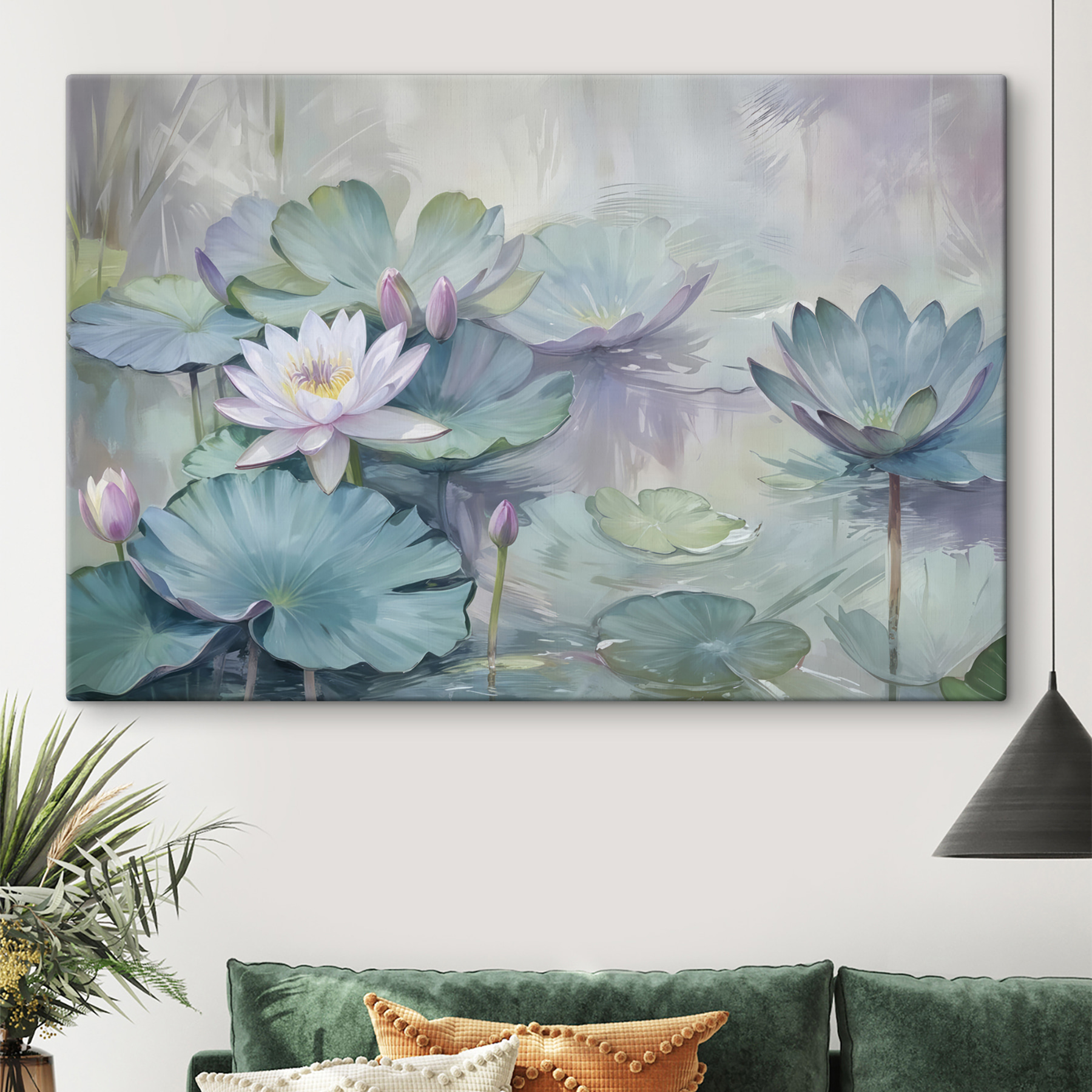 Painting of a flower and leaves
