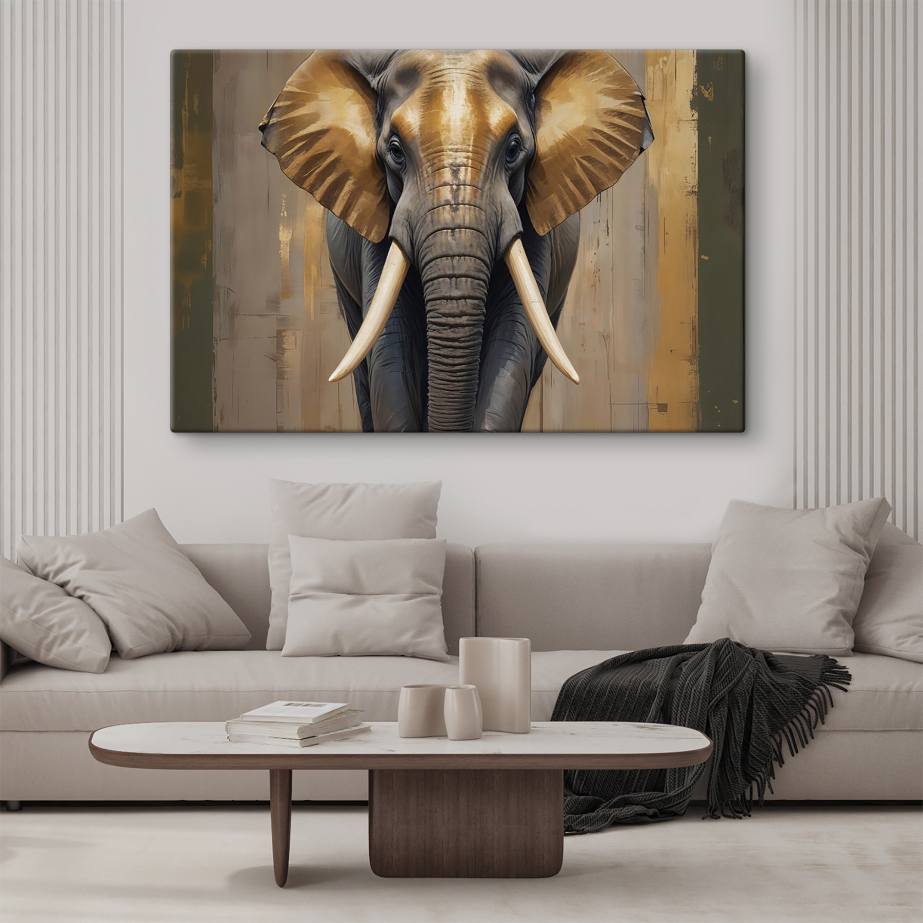 An elephant with large ears An elephant with large ears