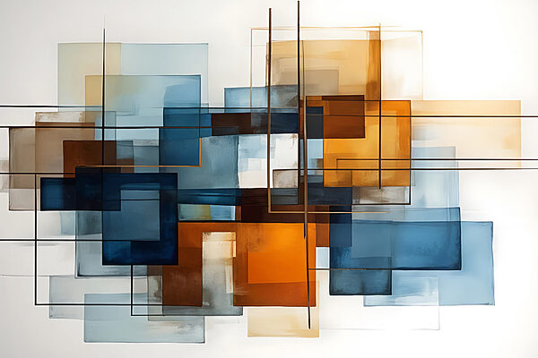 Painting of squares and lines Painting of squares and lines