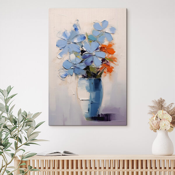 Painting of flowers in a vase