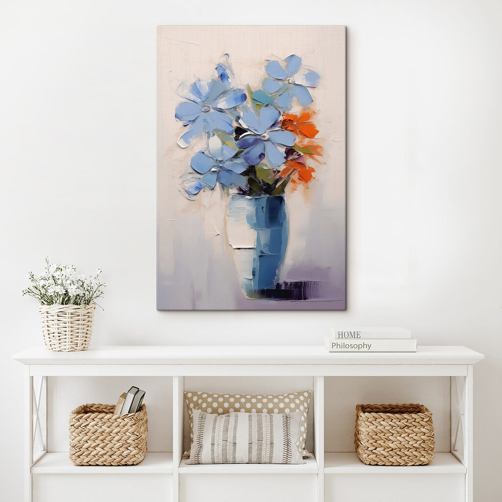 Painting of flowers in a vase