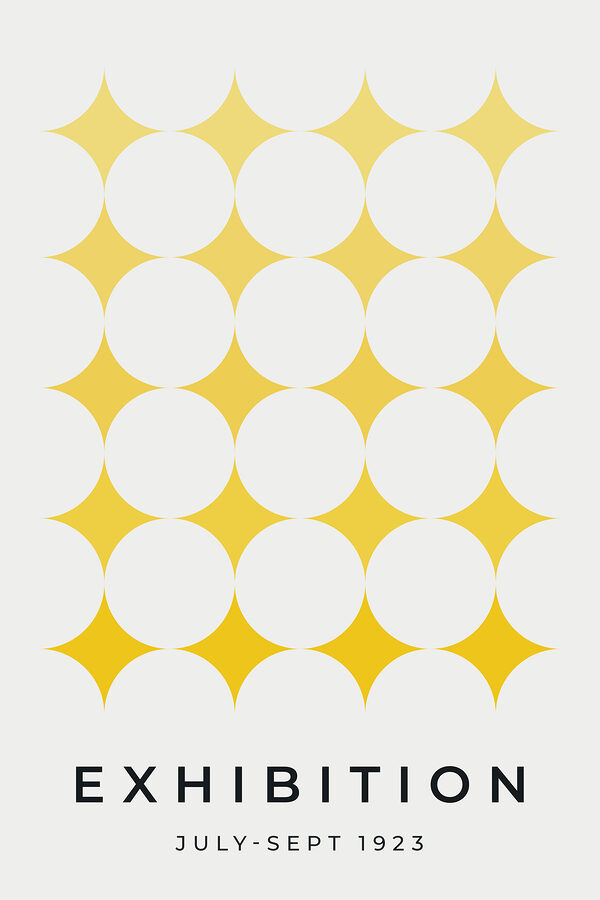 Group of white circles with yellow stars Group of white circles with yellow stars