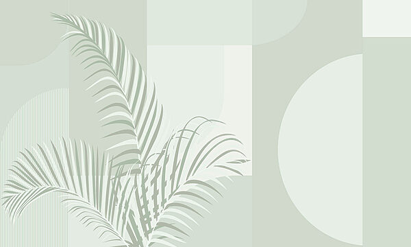 Elegantes hojas de palmera con tonos suaves Elegantes hojas de palmera con tonos suaves