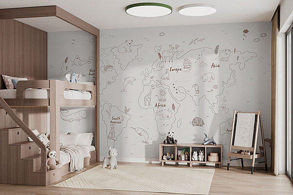 Mapa del mundo con animales Mapa del mundo con animales