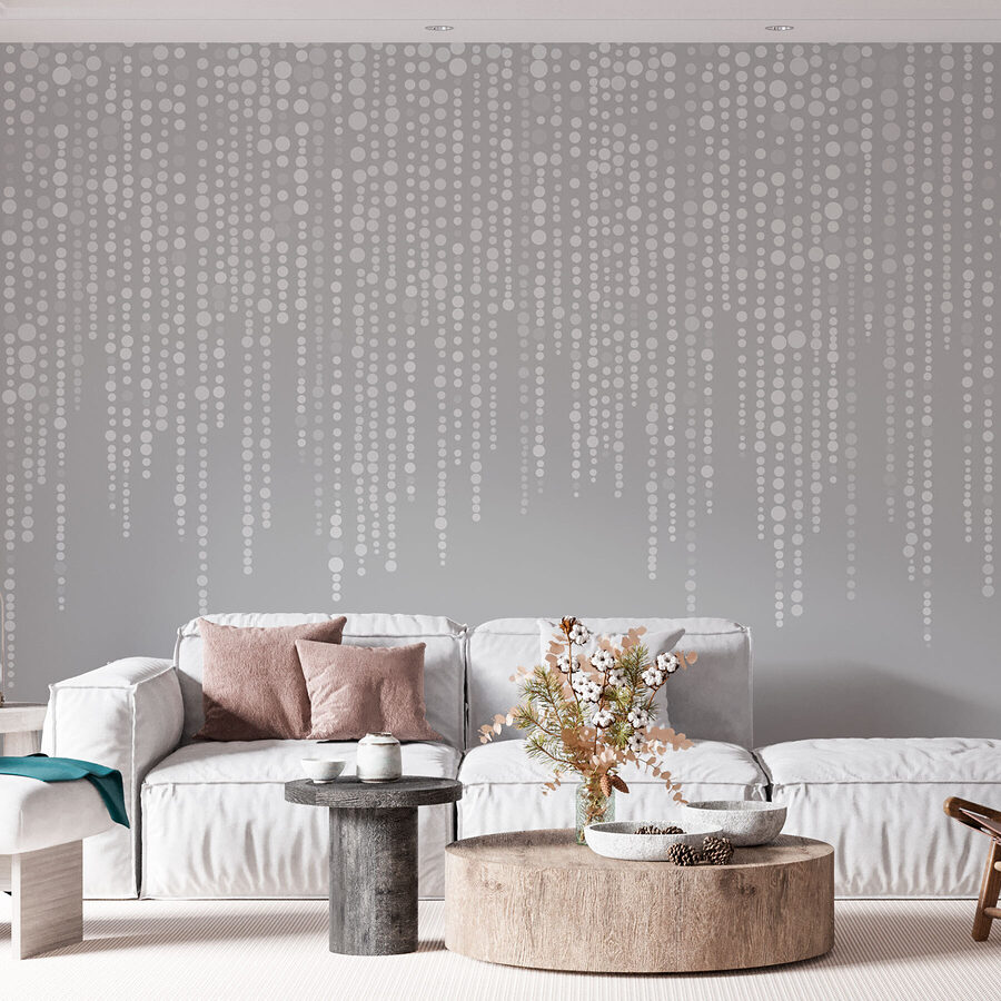 Fondo gris y blanco con lunares