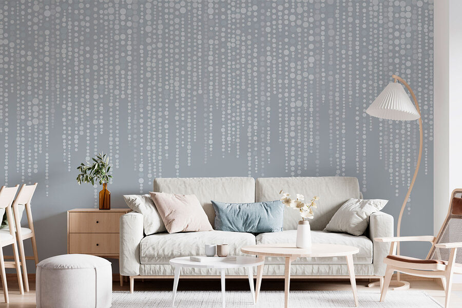 Fondo gris y blanco con lunares