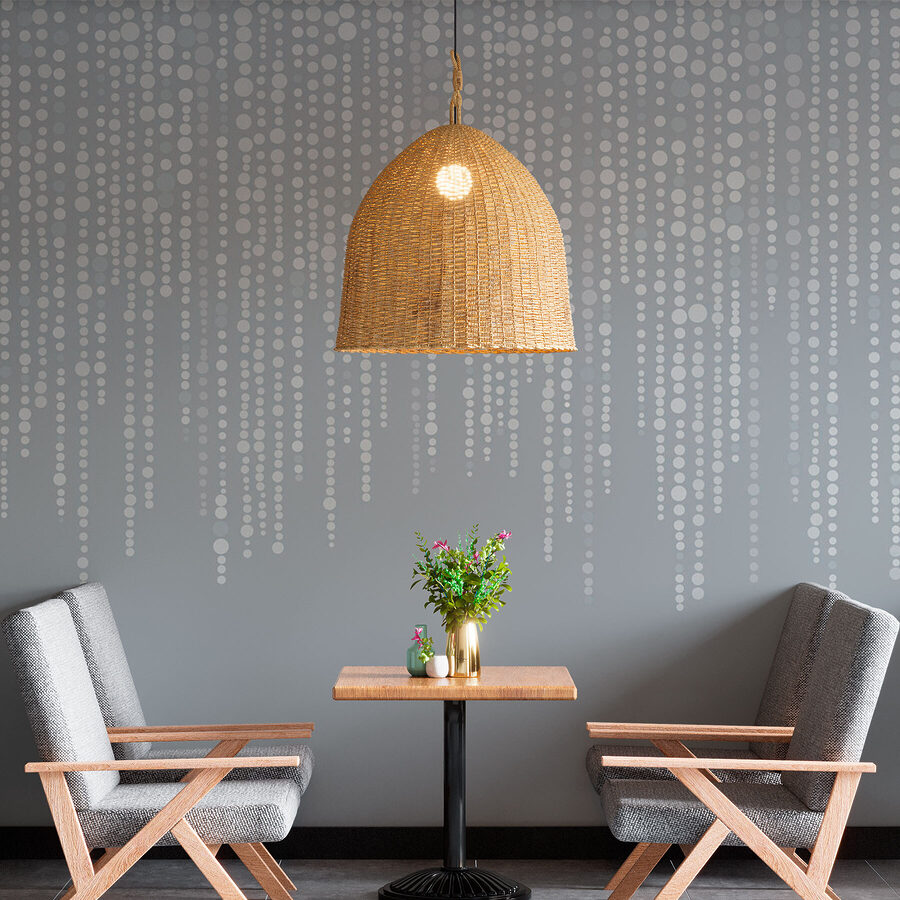 Fondo gris y blanco con lunares