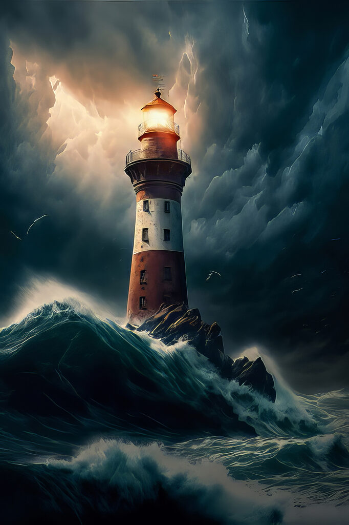 Lighthouse in the ocean Lighthouse in the ocean
