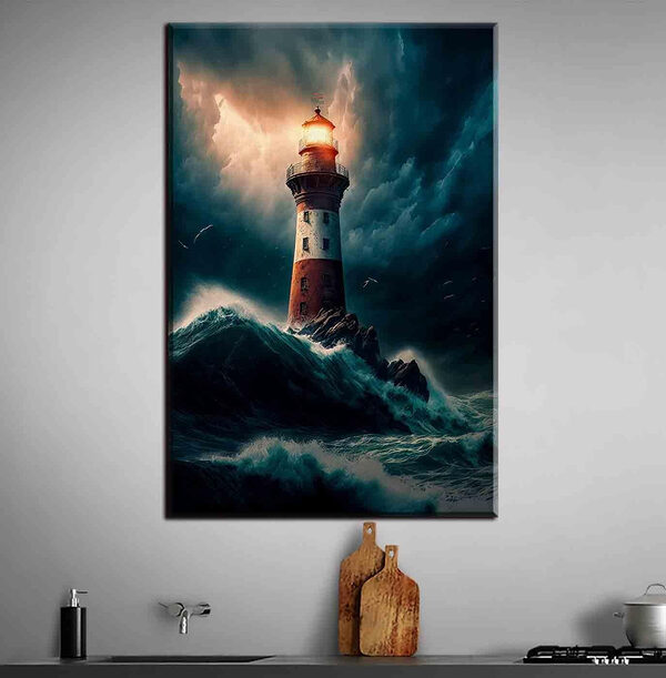Cuadros Faro en el océano