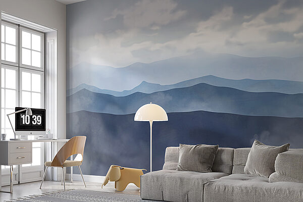 Mountain range with clouds Mountain range with clouds