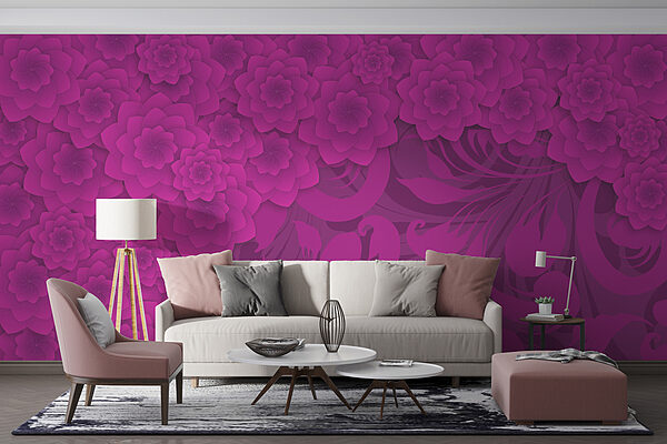 Fondo floral morado y rosa Fondo floral morado y rosa