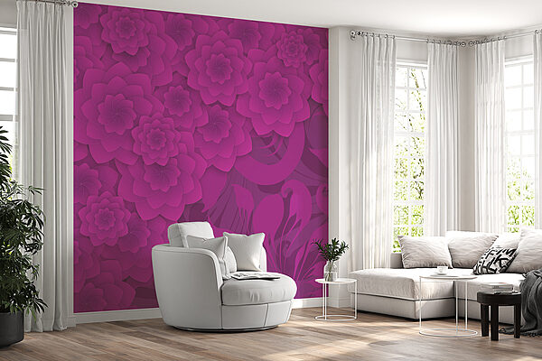 Fondo floral morado y rosa Fondo floral morado y rosa