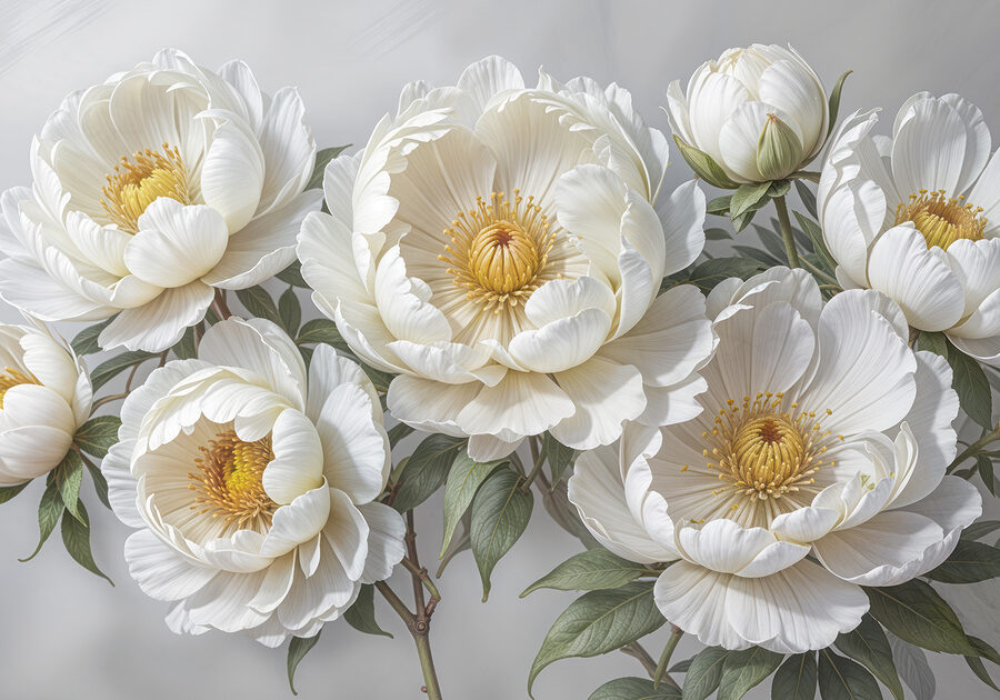 Fotomurales Grupo de flores blancas - Imagen 7