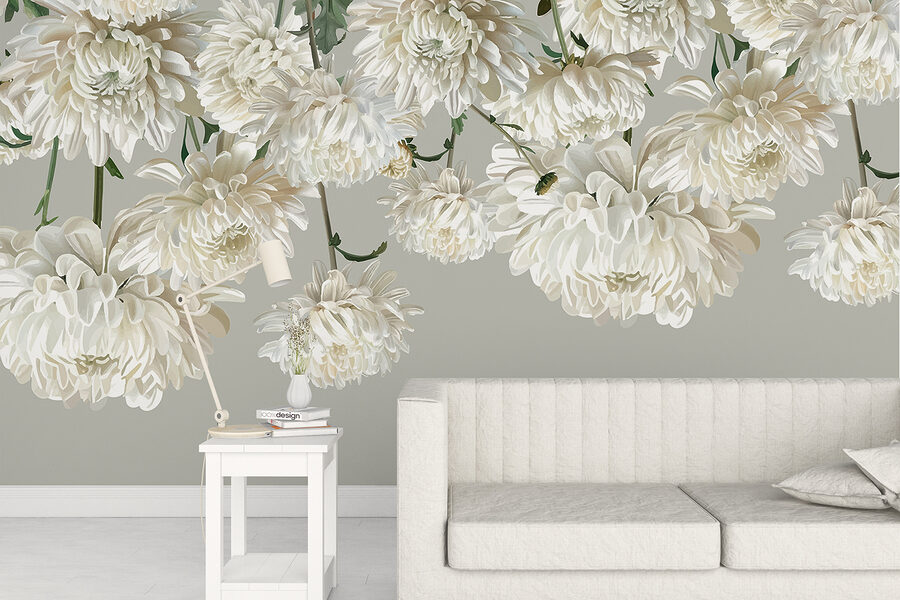 Fotomurales Grupo de flores blancas - Imagen 3