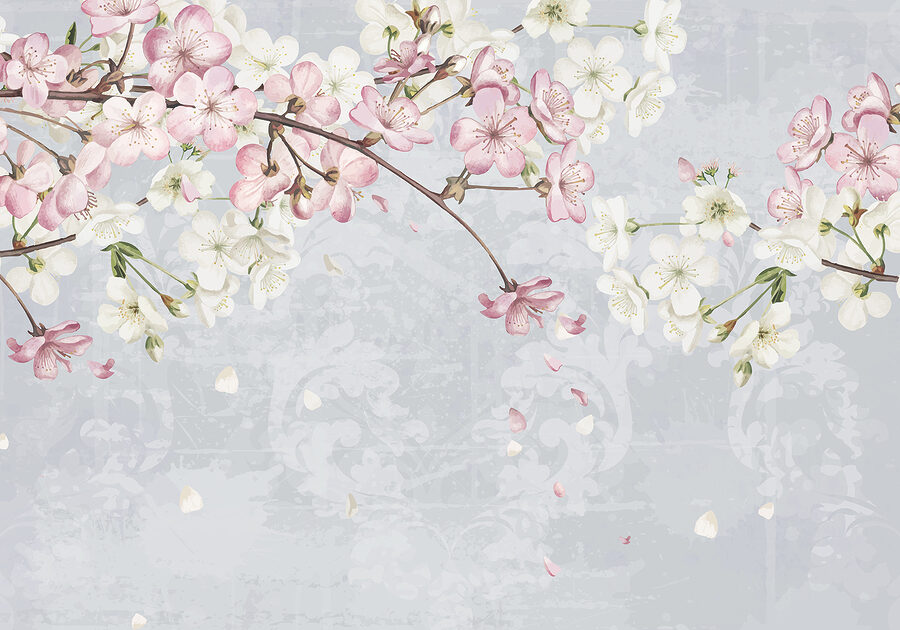 Ramo con flores blancas y rosas