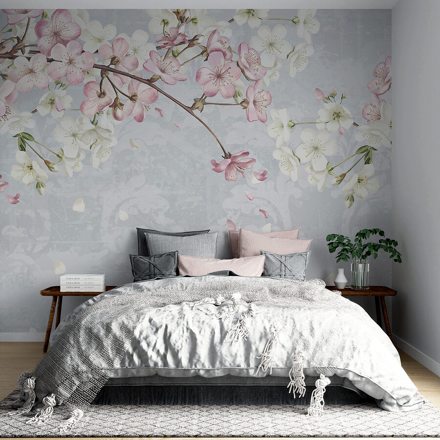 Ramo con flores blancas y rosas