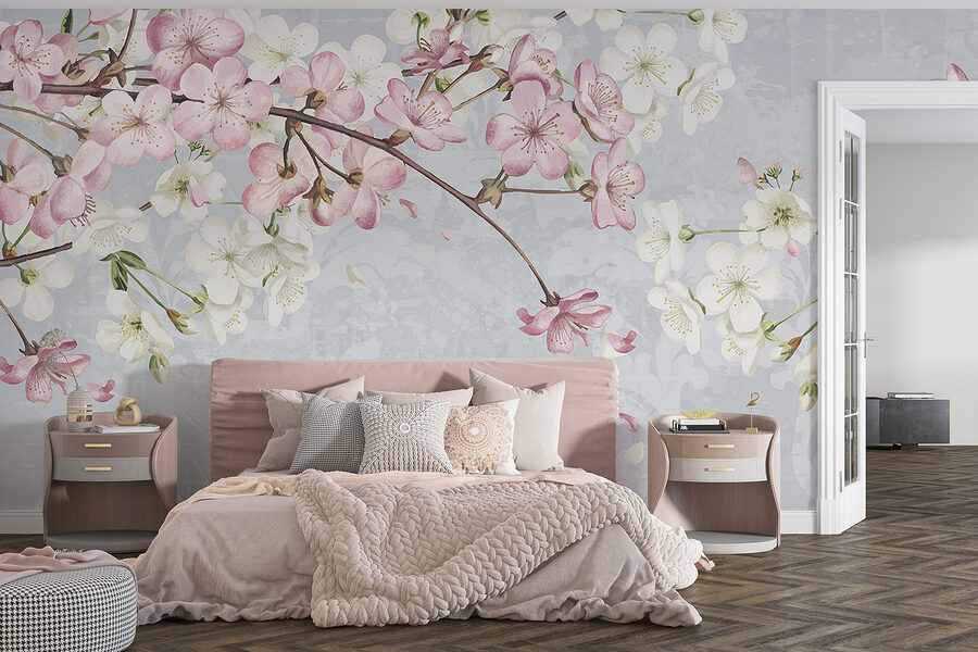 Ramo con flores blancas y rosas