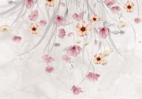 Pintura de flores sobre fondo blanco Pintura de flores sobre fondo blanco
