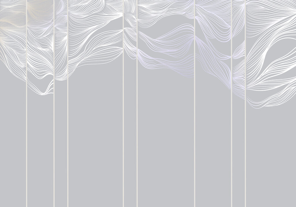 Arte lineal en blanco y morado Arte lineal en blanco y morado