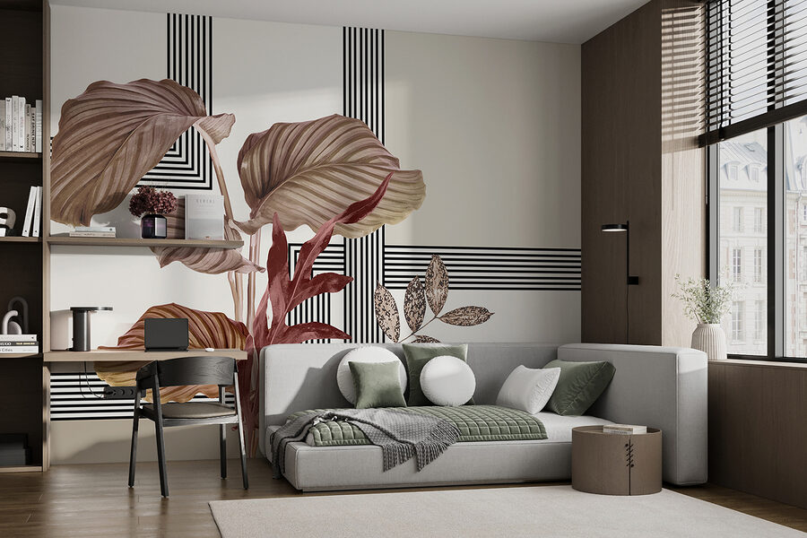 Planta con hojas marrones