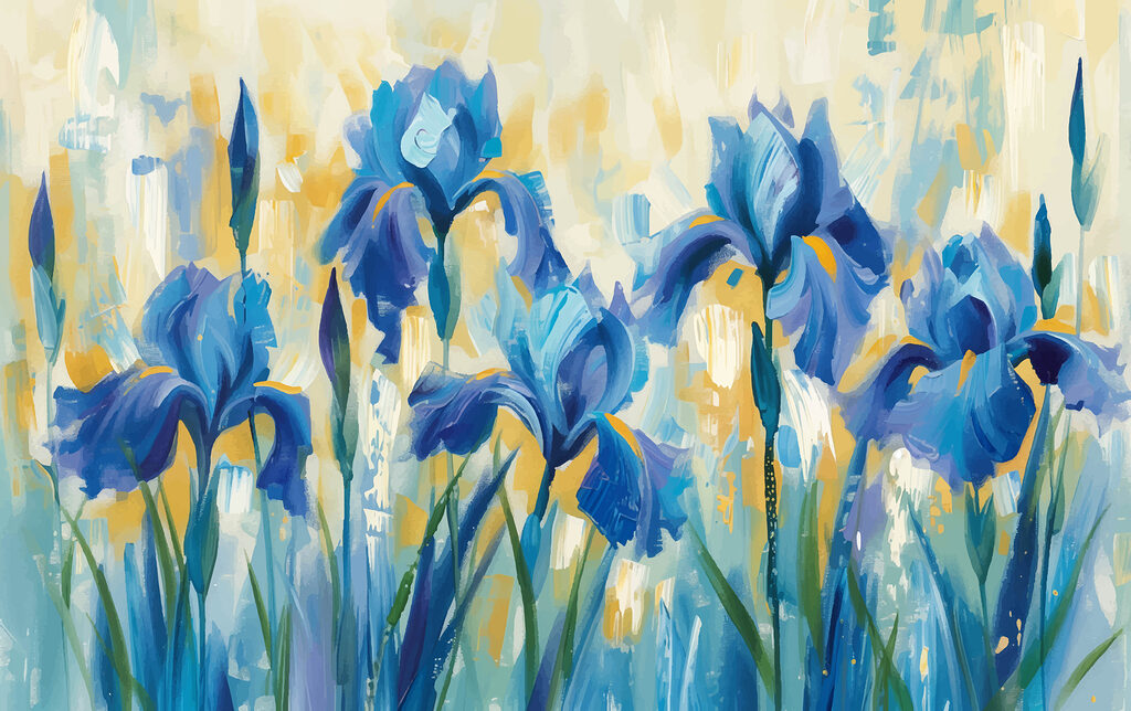 Pintura de flores azules Pintura de flores azules