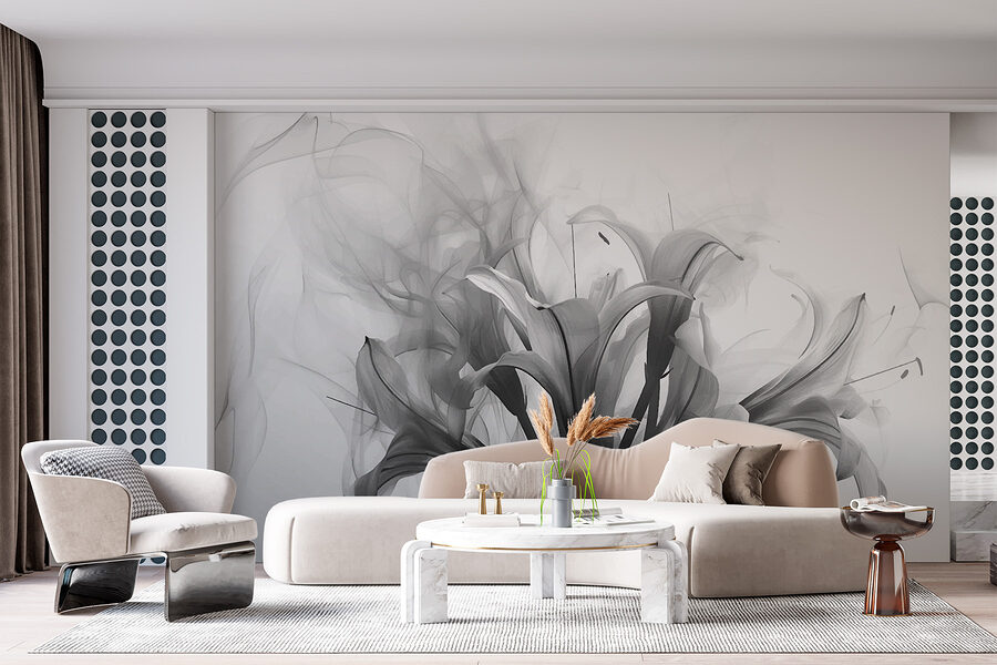 Imagen de flores en blanco y negro