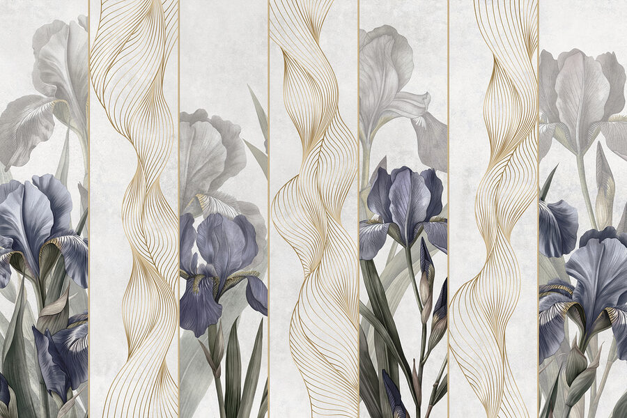 Elegantes iris con delicadas curvas
