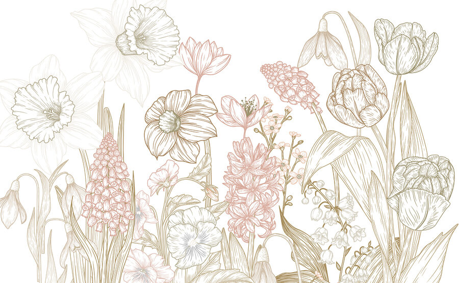 Dibujo de flores y plantas