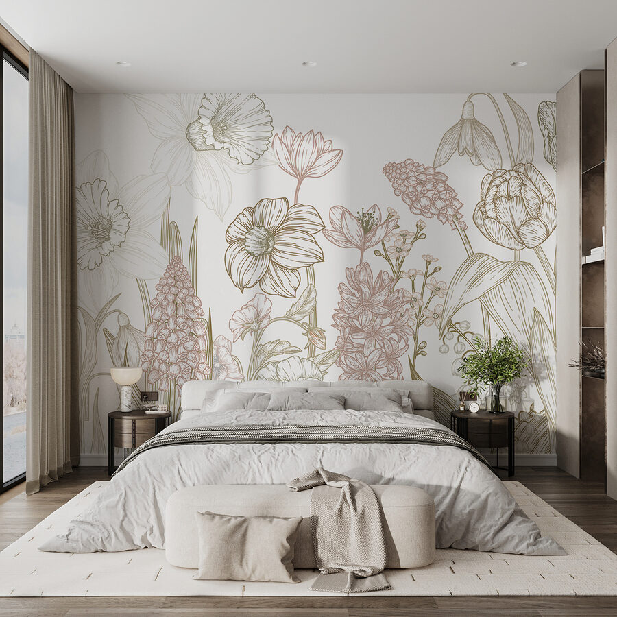 Dibujo de flores y plantas