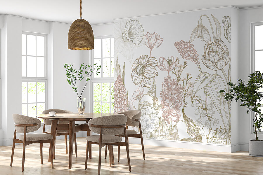 Dibujo de flores y plantas