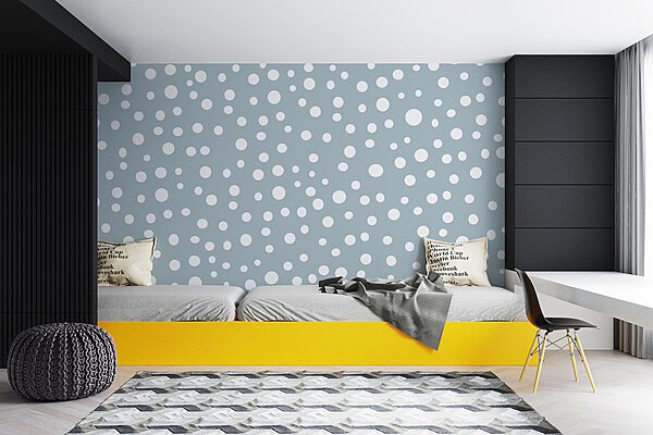 Estampado de lunares azules y blancos Estampado de lunares azules y blancos
