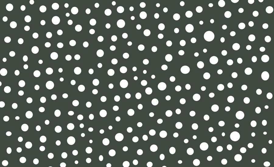 Puntos blancos sobre fondo verde