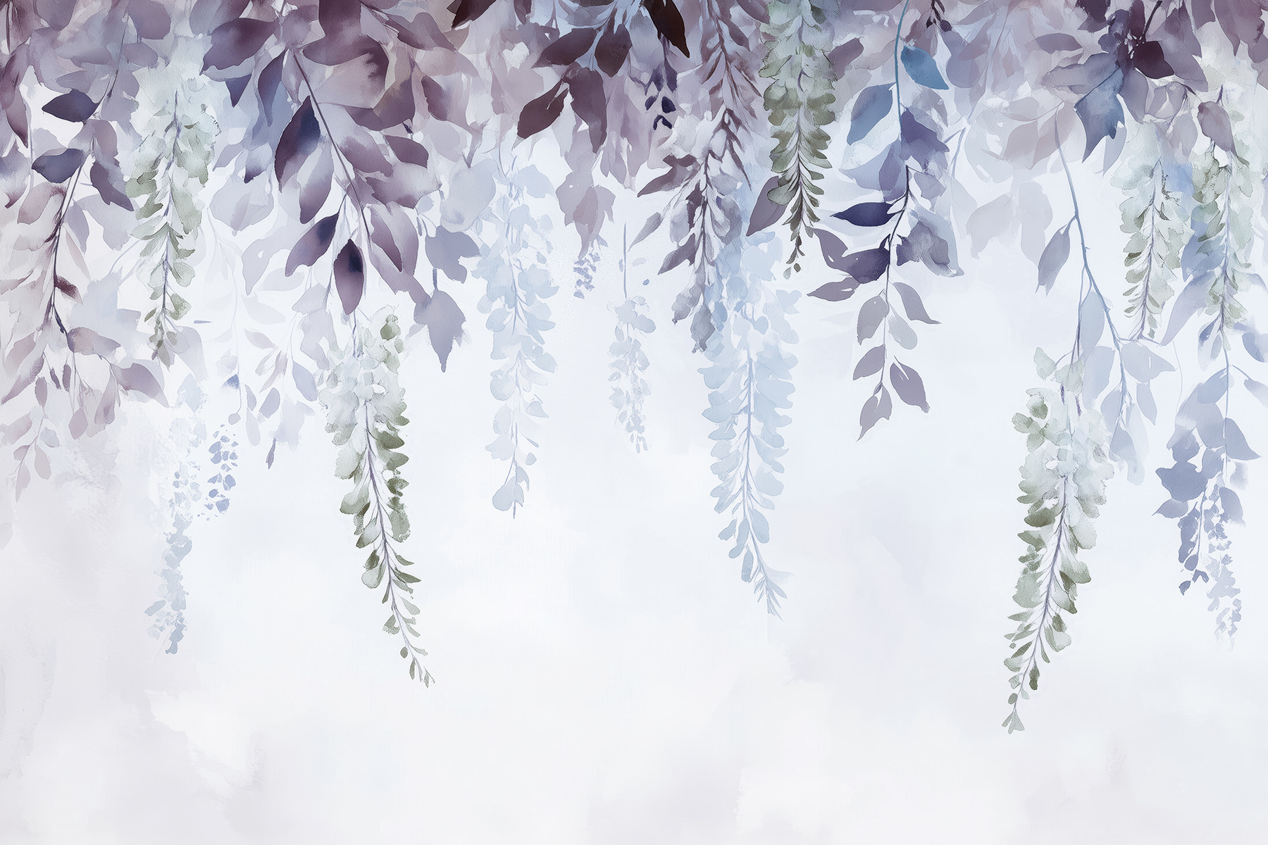Painting of leaves and flowers