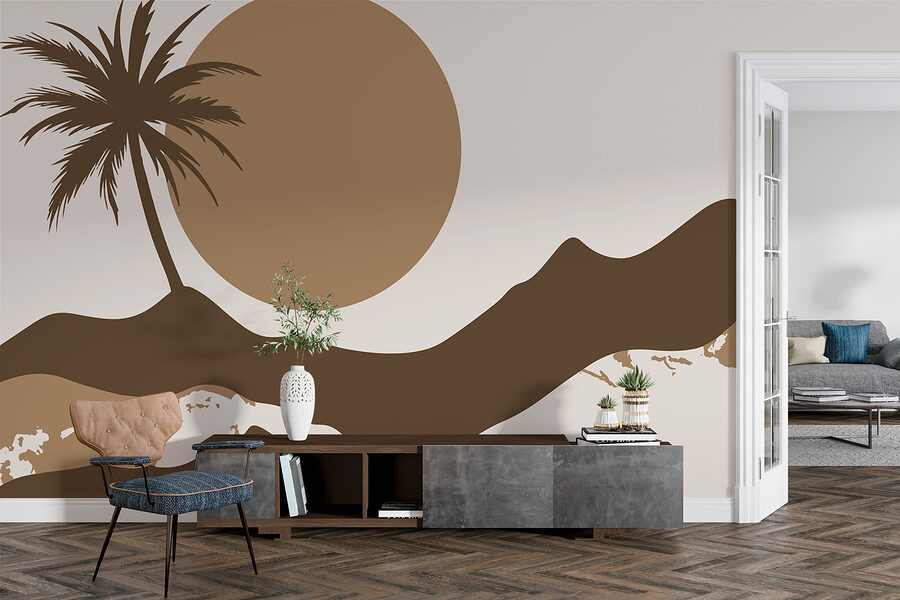 Palmera y sol