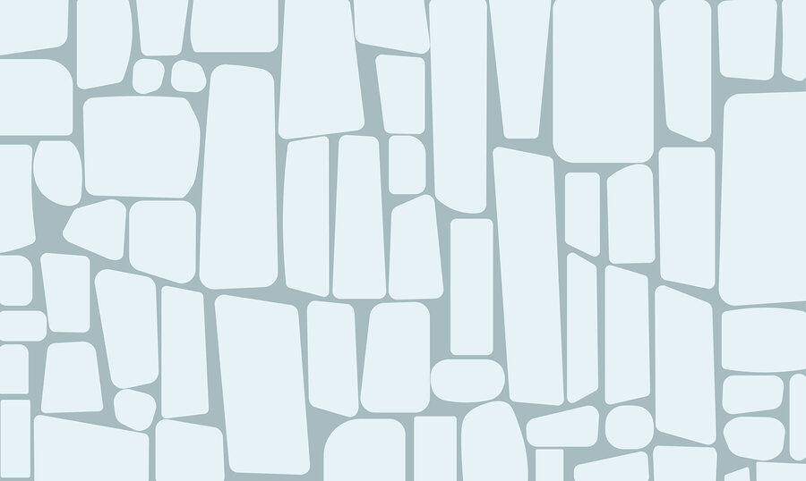 Formas rectangulares blancas sobre fondo azul