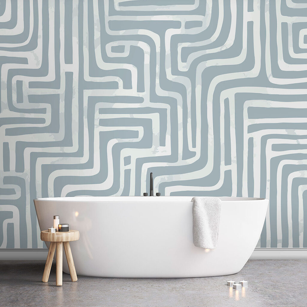 White and gray maze