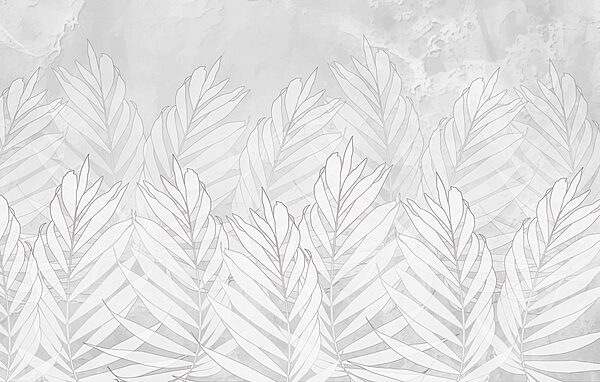 Dibujo lineal blanco de hojas Dibujo lineal blanco de hojas