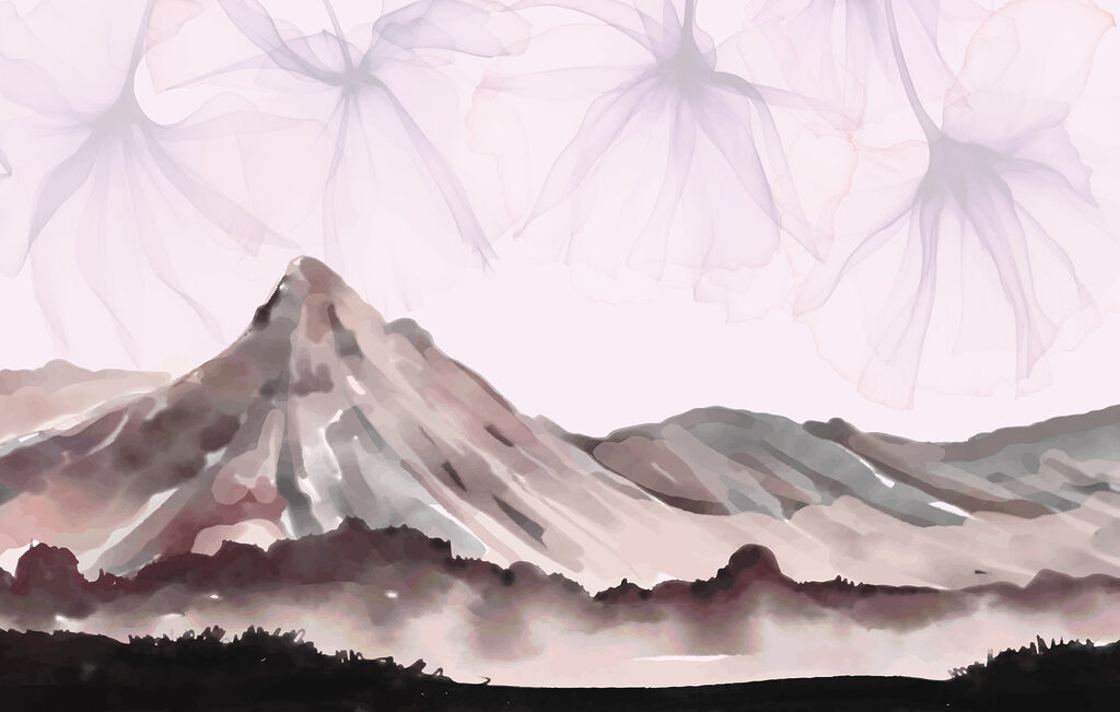 Pintura de una cordillera Pintura de una cordillera