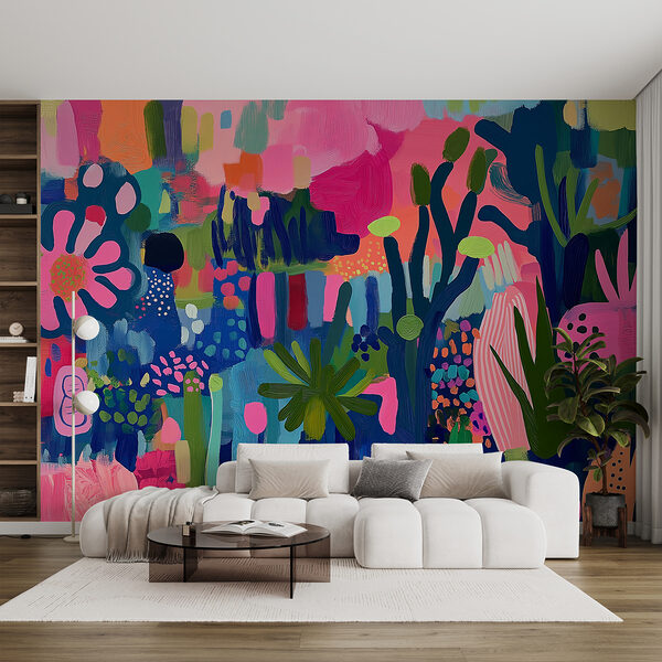 Pintura colorista de plantas y flores Pintura colorista de plantas y flores