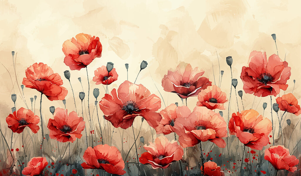 Pintura de flores rojas Pintura de flores rojas