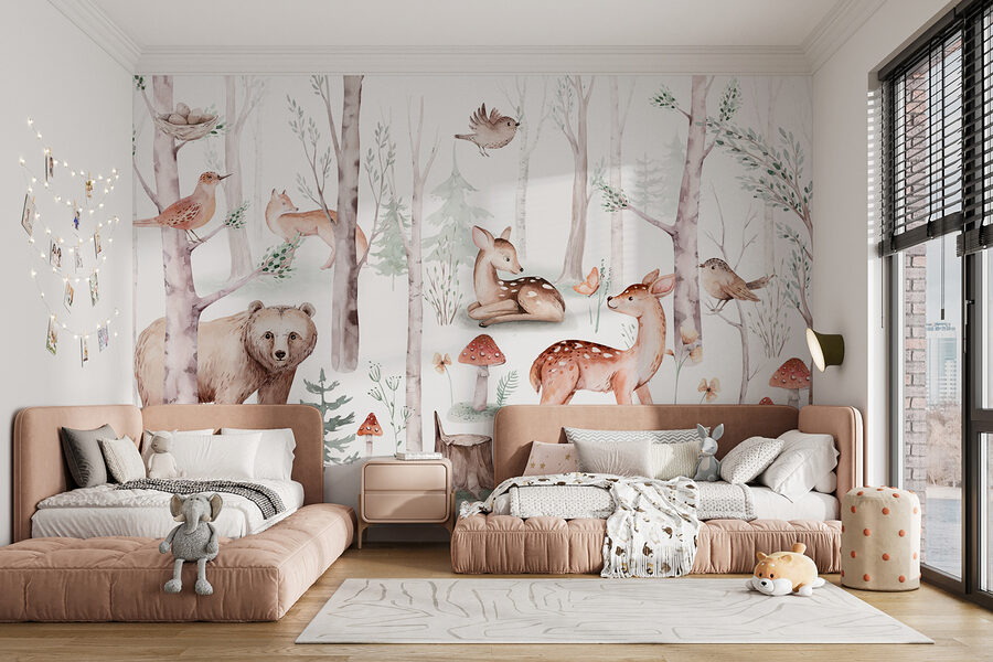 Grupo de animales en el bosque