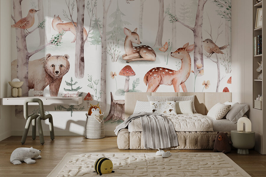 Grupo de animales en el bosque