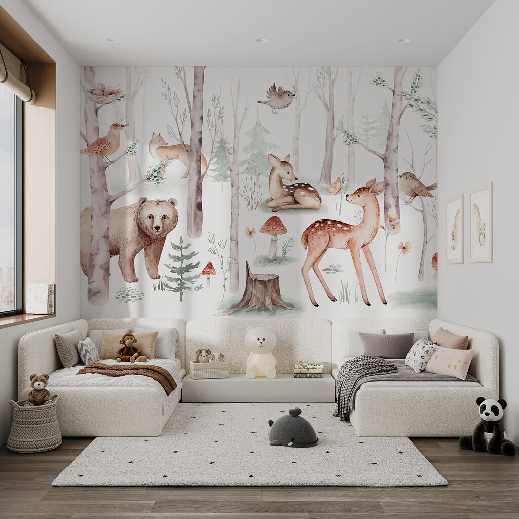 Group of animals in the woods