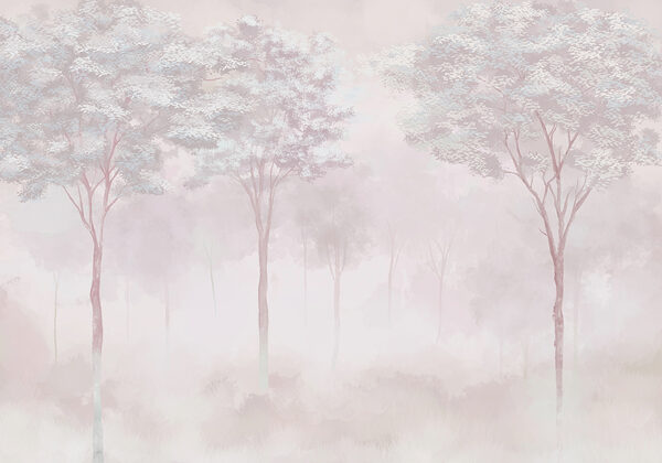 Bosque brumoso con árboles Bosque brumoso con árboles
