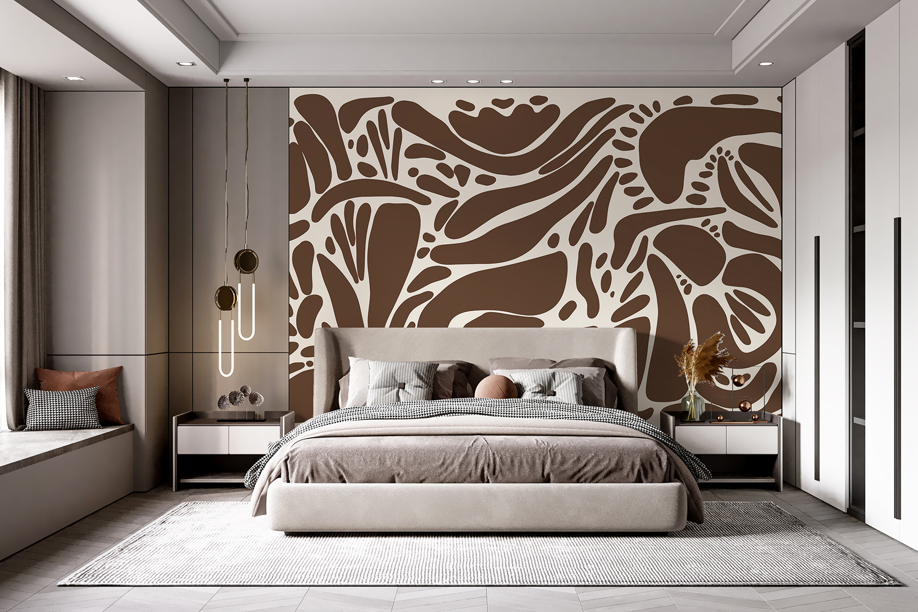 Brown and white pattern
